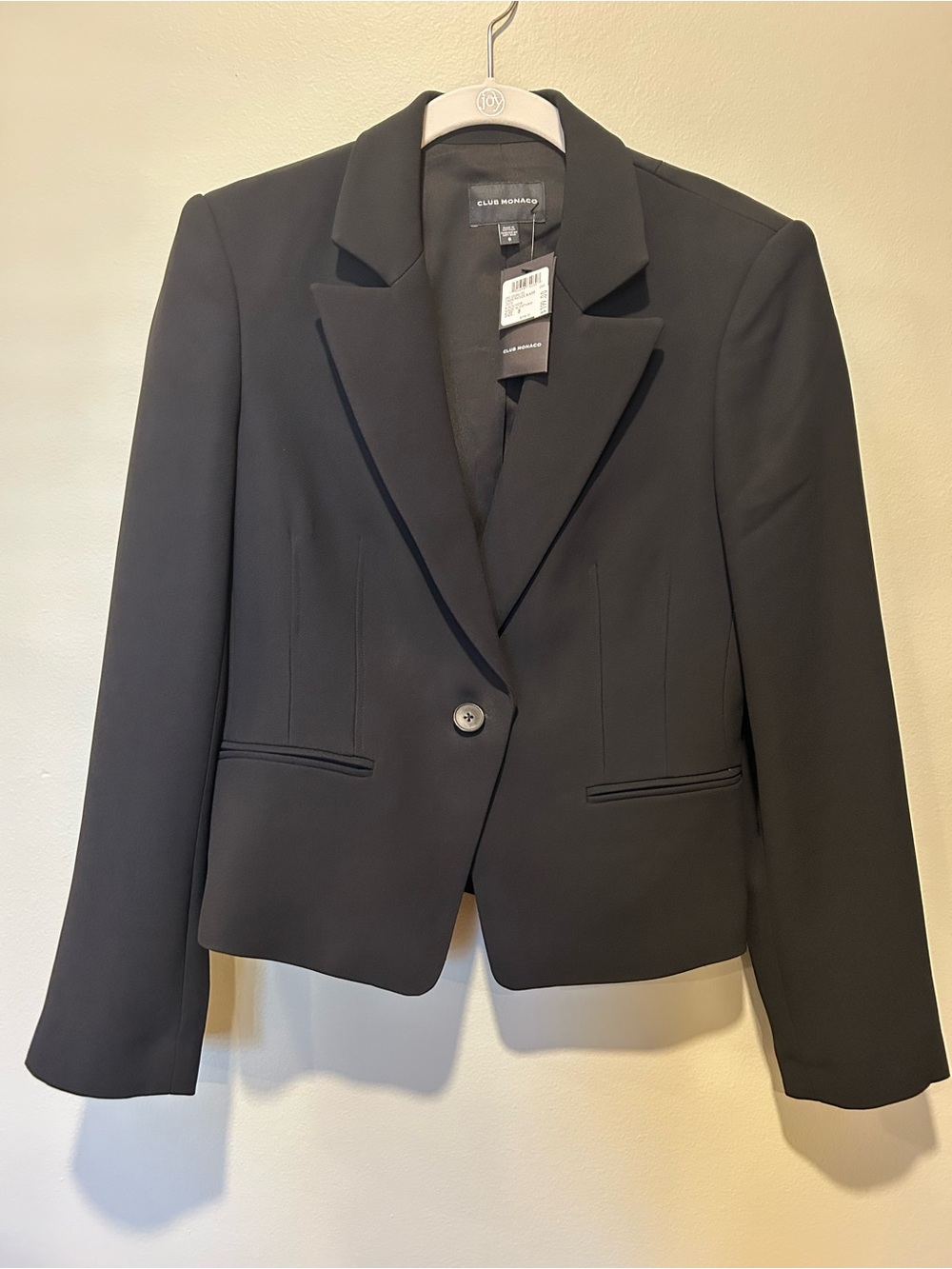 Club Monaco Black Single-Button Tailored Blazer